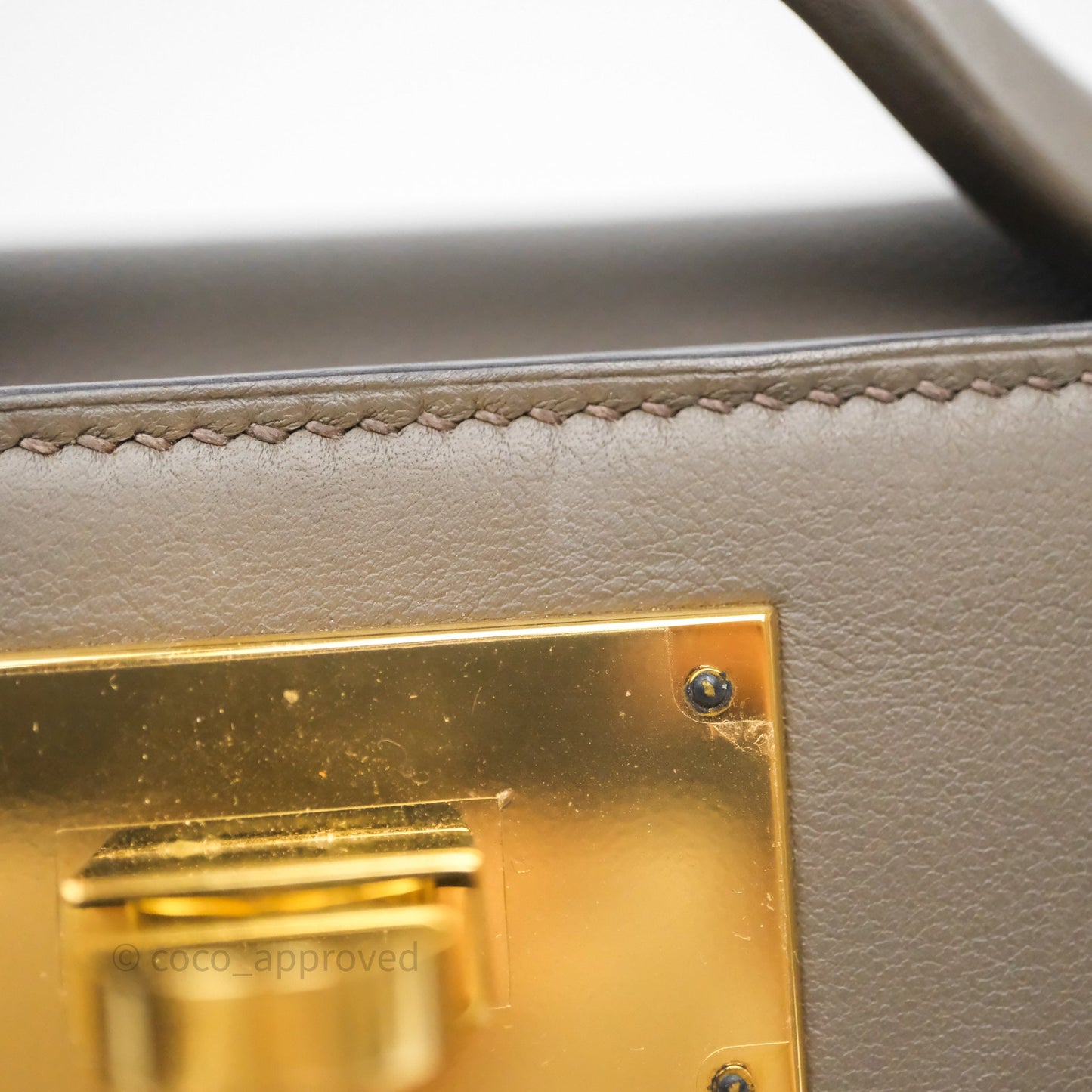 Hermès 24/24 21 Mini Gris Etain 8F Evercolor/ Swift Gold Hardware