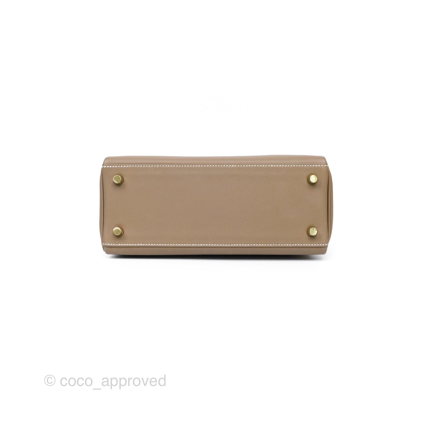 Hermès Retourne Kelly 25 Etoupe 18 Swift Gold Hardware