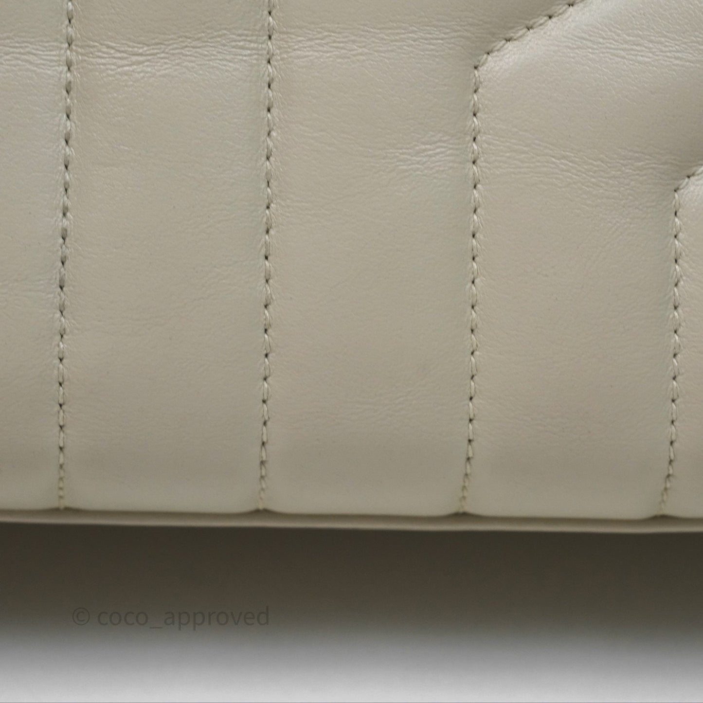 Saint Laurent Loulou Small Flap Bag Ivory Light Beige Gold Hardware