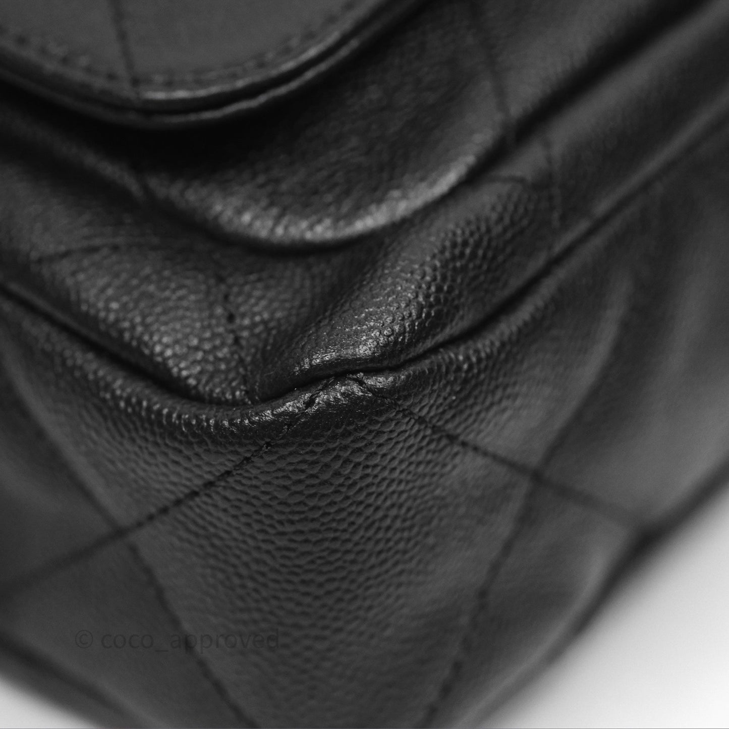 Chanel Double Pocket Hobo Bag Black Caviar Brushed Gold Hardware