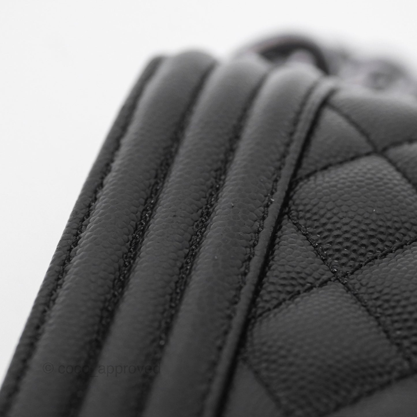 Chanel Medium Boy Quilted Black Caviar Ruthenium Hardware