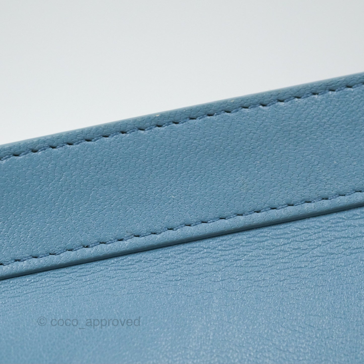 Chanel Curved Flap Bag Blue Lambskin Aged Gold Hardware