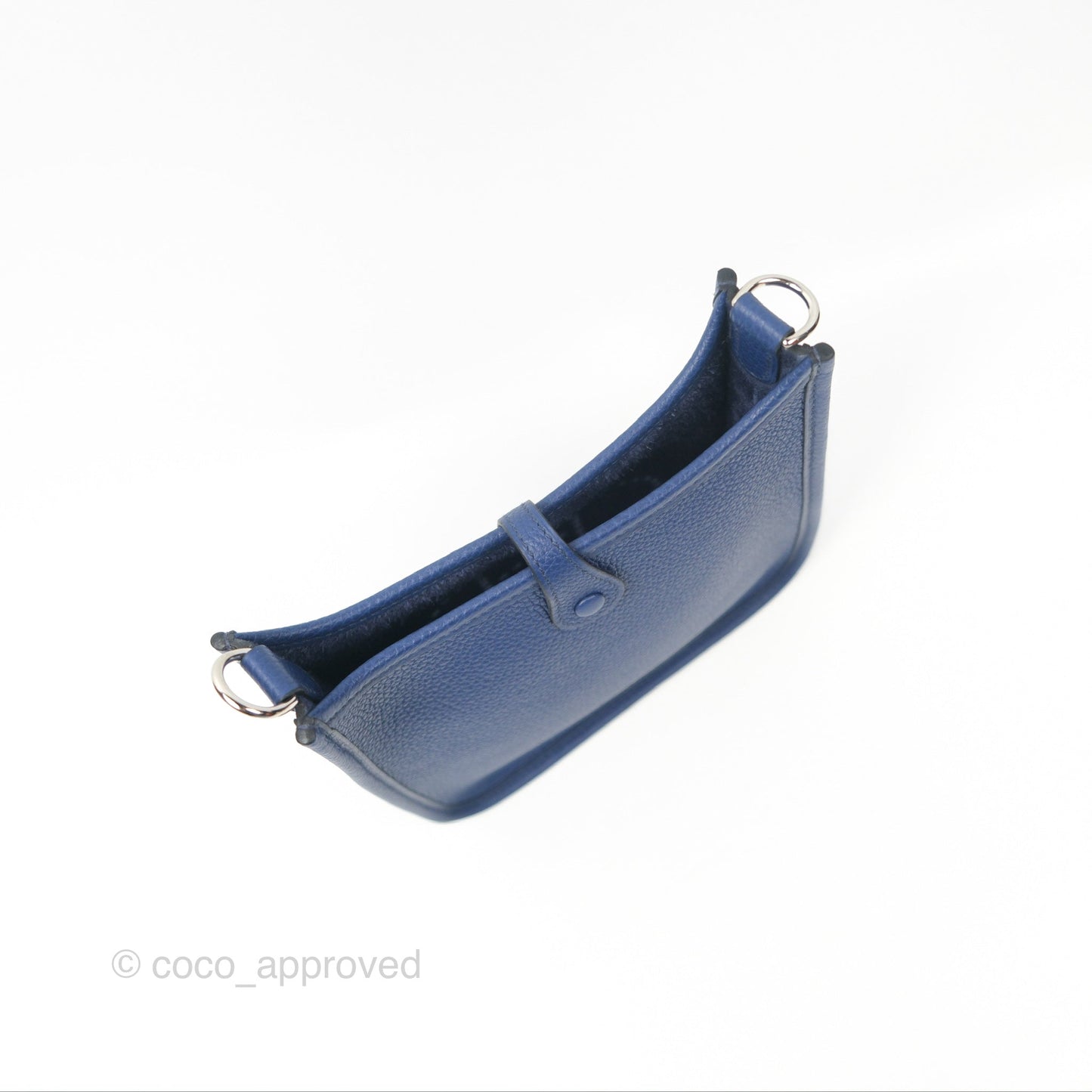 Hermès Mini Evelyne 16 Bleu Saphir Taurillon Maurice Sangle Flipperball Palladium Hardware