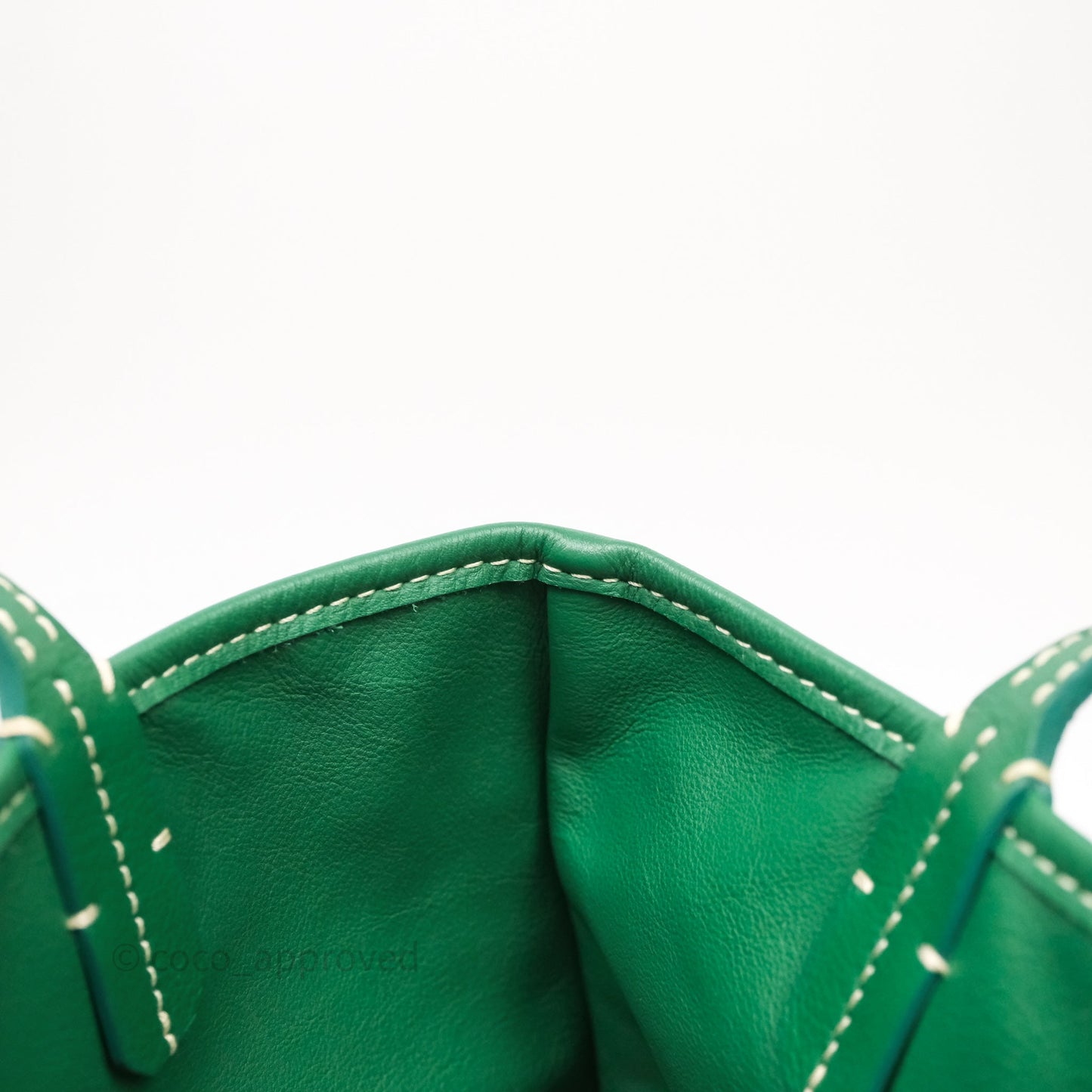 Goyard Anjou Mini Tote Bag Green Goyardine Canvas
