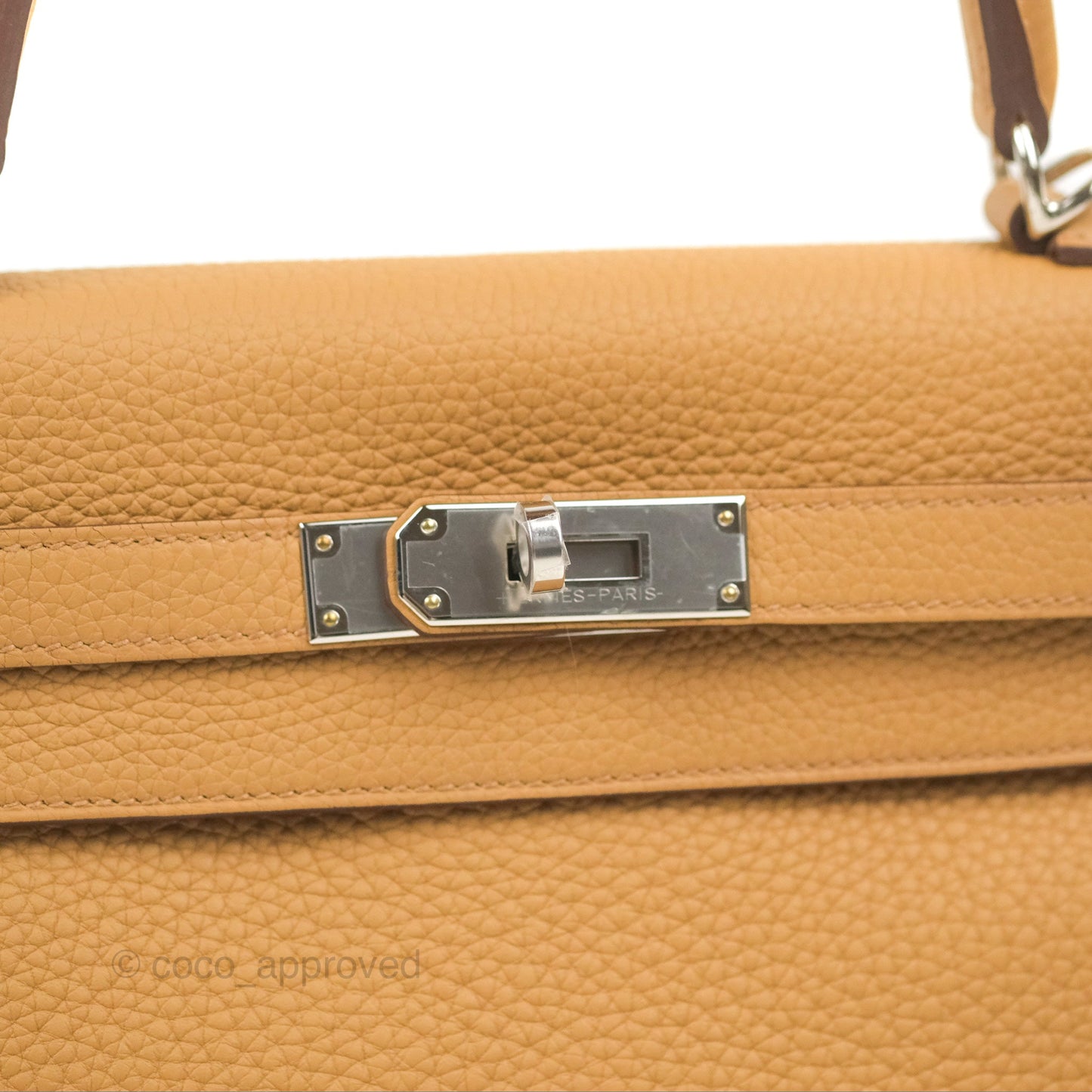 Hermès Kelly 28 Biscuit 48 Clemence Palladium Hardware