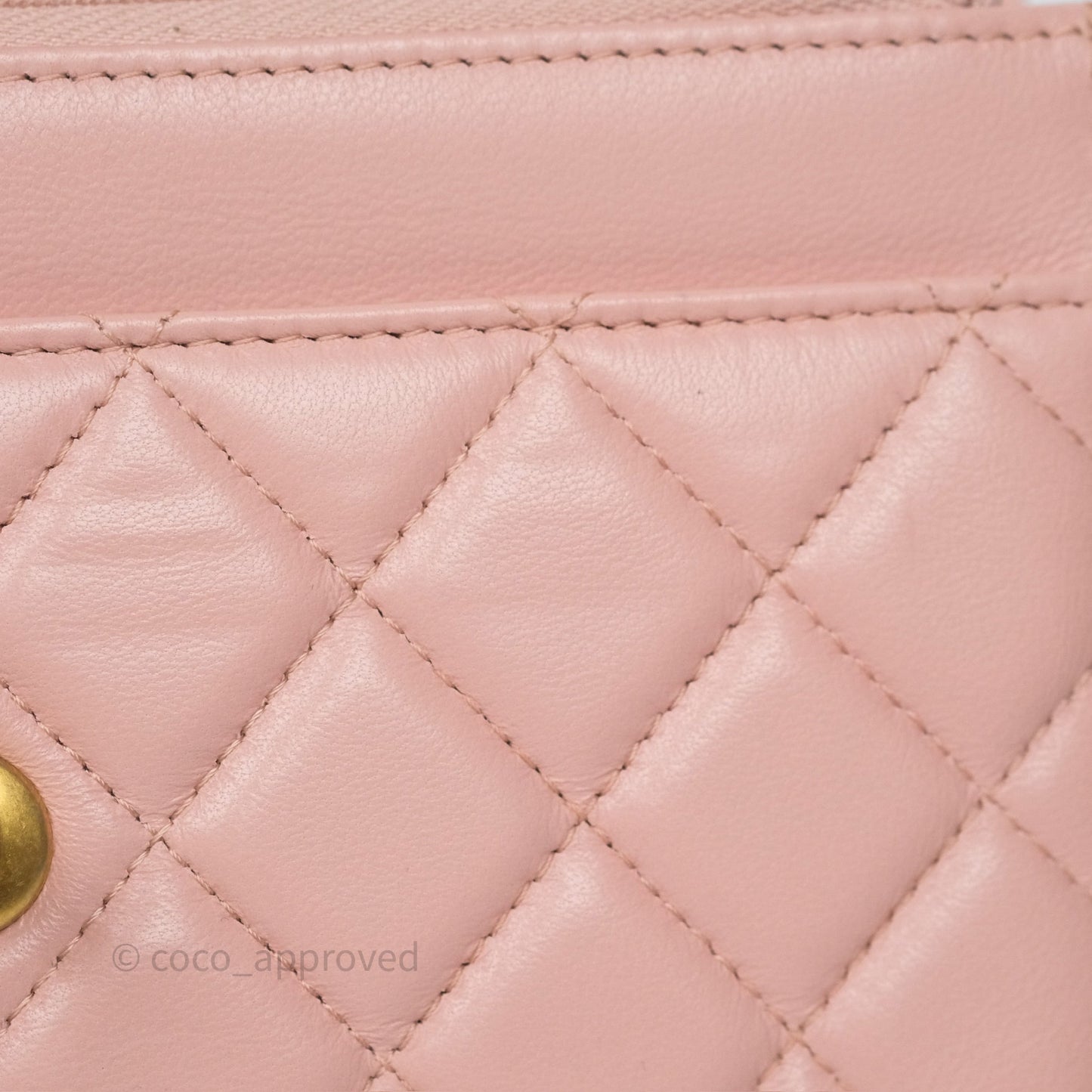 Chanel Camellia Crush Wallet on Chain WOC Pink Lambskin Aged Gold Hardware
