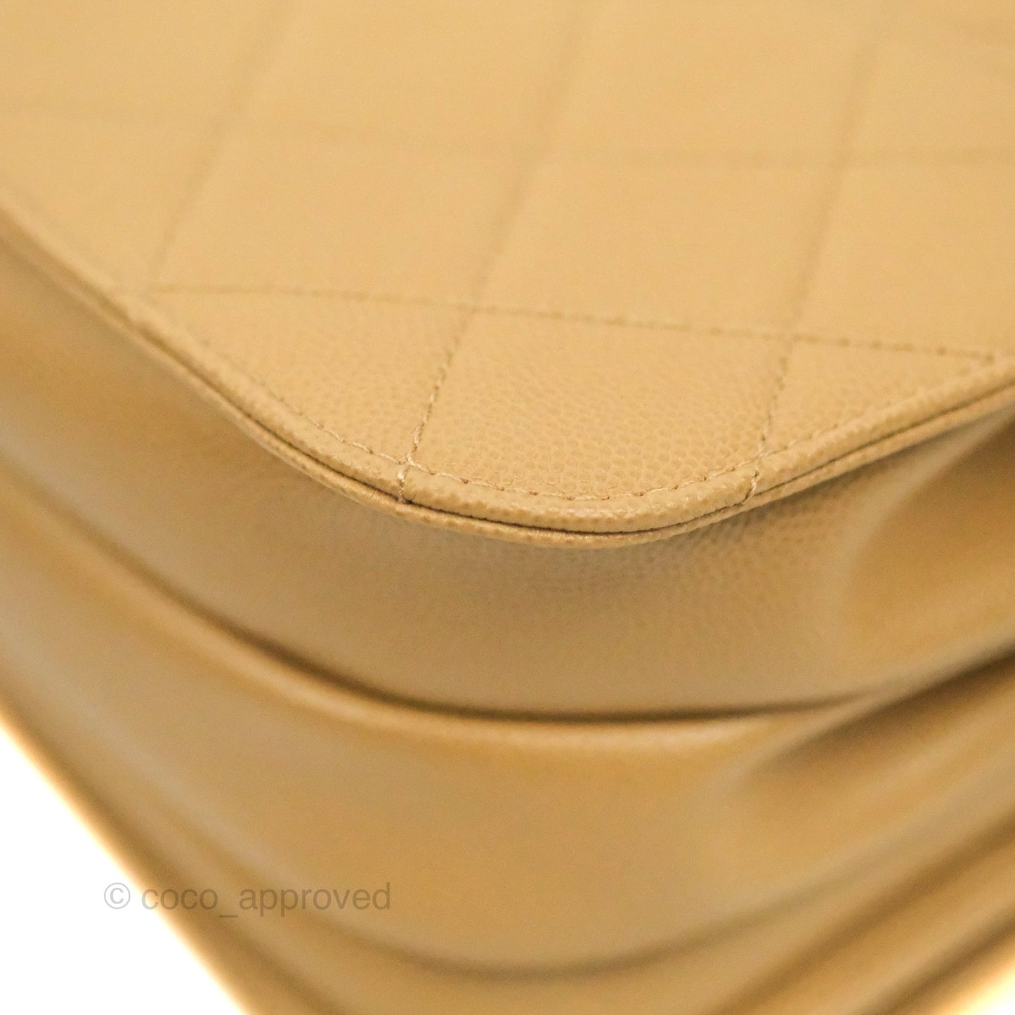 Chanel Mini Messenger Bag Beige Caviar Gold Hardware 21K