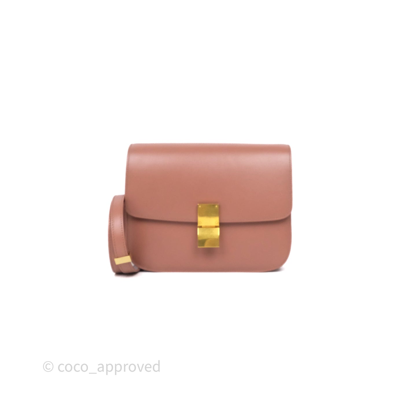 Celine Rose Box Medium Calfskin Bag Gold Hardware