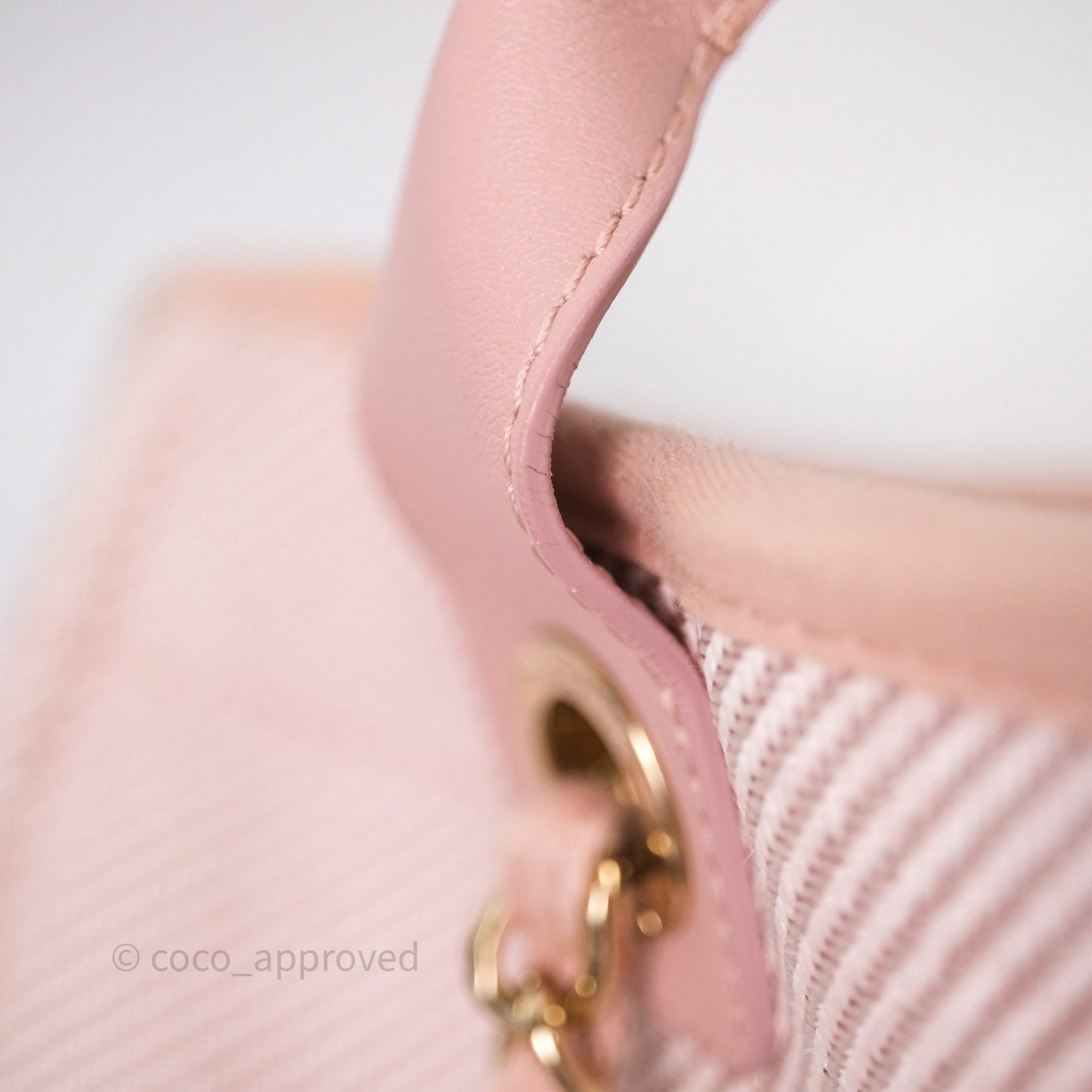 Chanel Large Deauville Tote Pink Canvas Gold Hardware