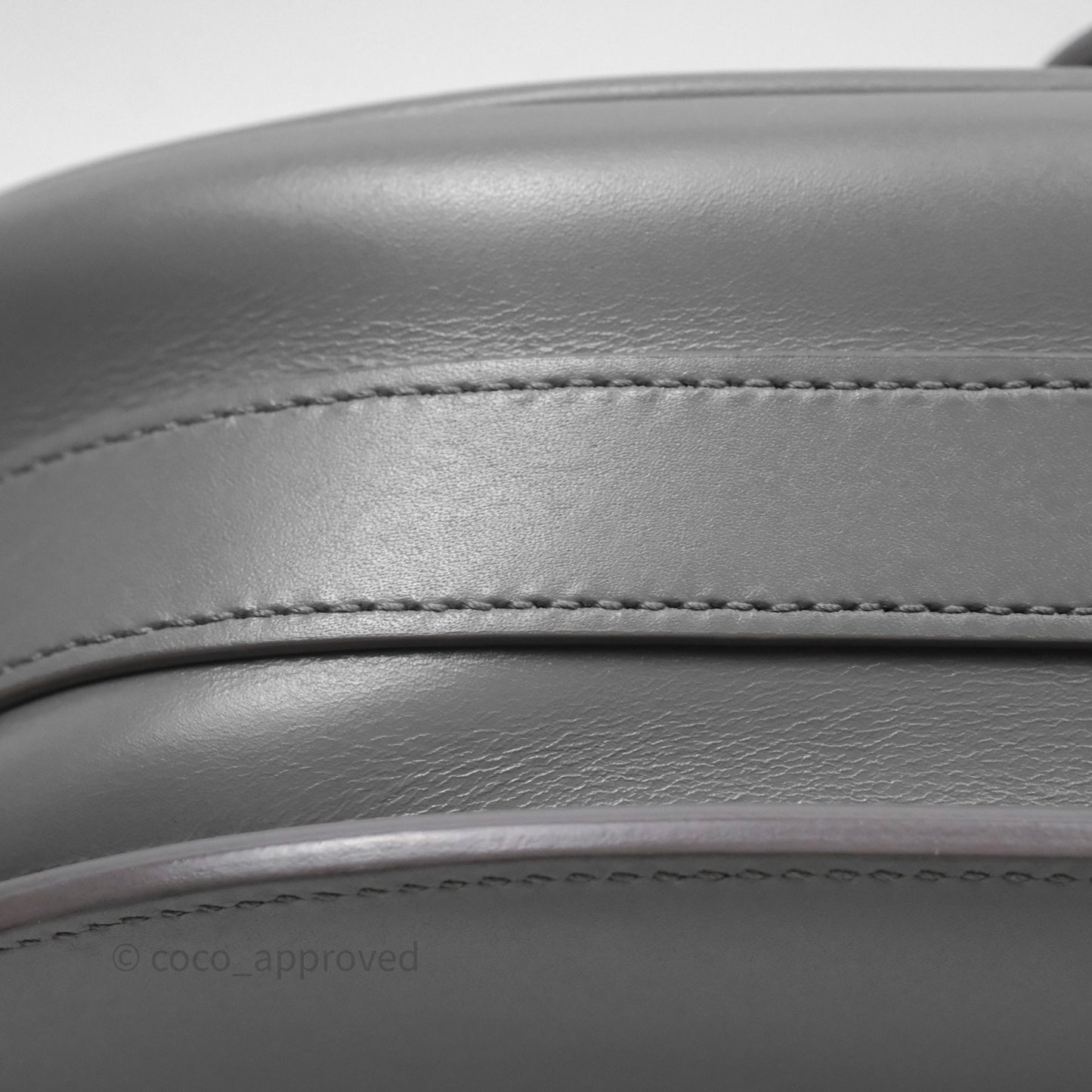 Christian Dior Medium Bobby Flap Grey Box Calfskin