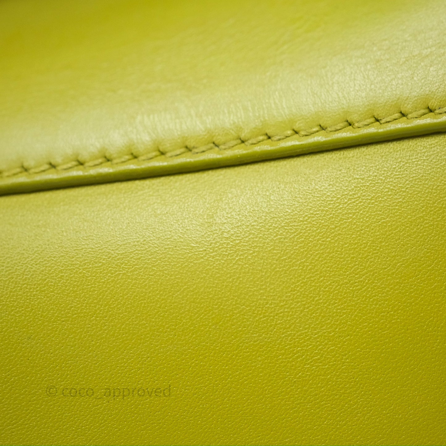Loewe Mini Puzzle Edge Bag in Lime Smooth Calfskin