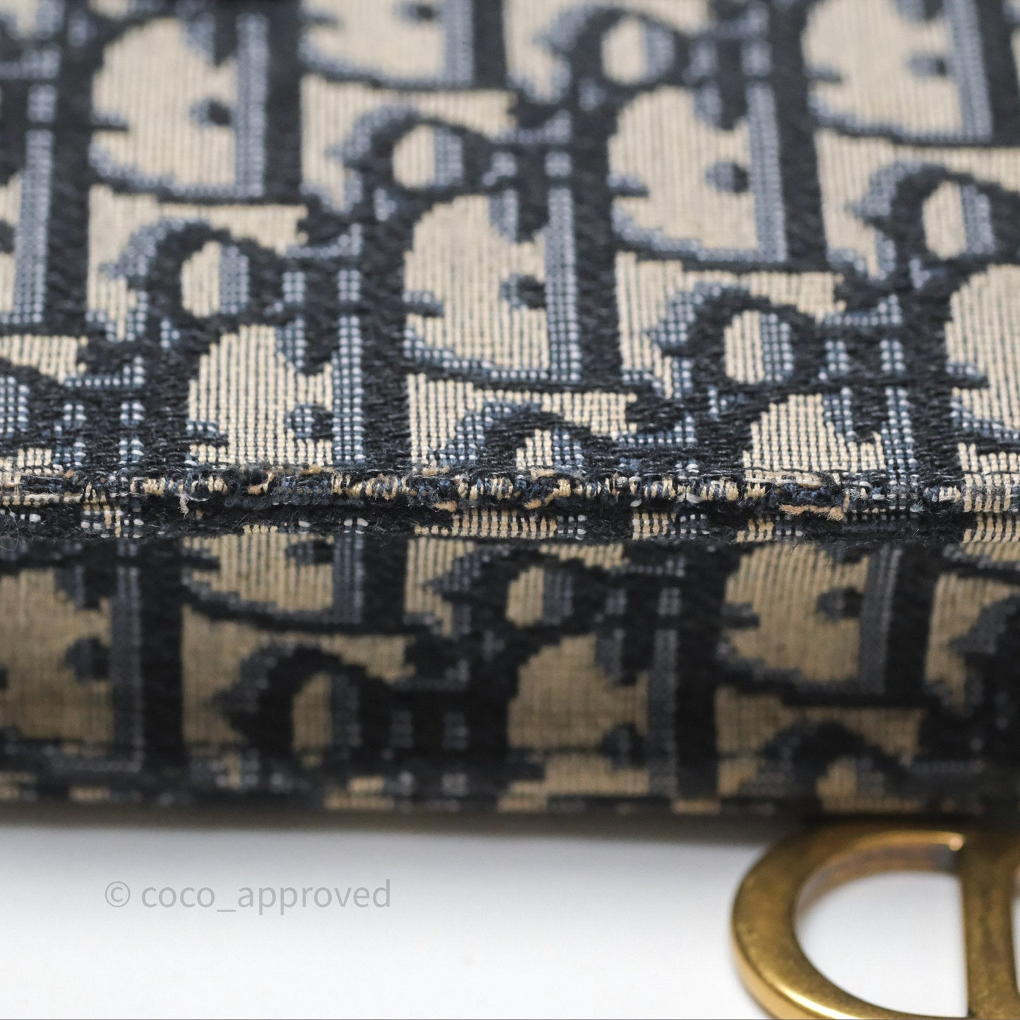Christian Dior Blue Dior Oblique Jacquard Saddle Belt Pouch