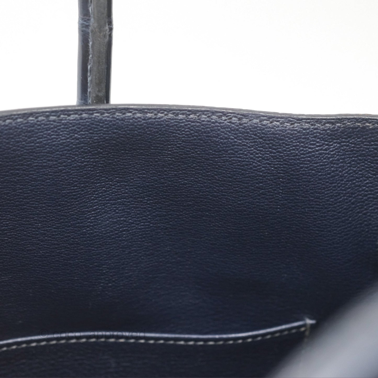 Hermès Birkin 35 Porosus Marine 78 Palladium Hardware