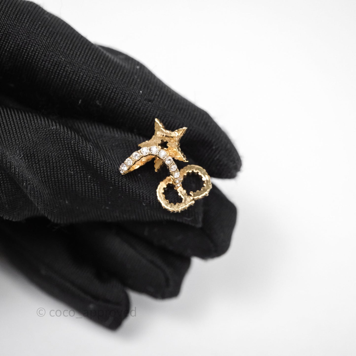 Christian Dior Clair D Lune Earrings Gold