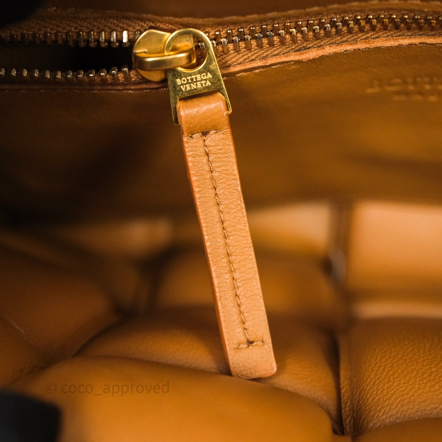 Bottega Veneta Padded Cassette Camel Lambskin