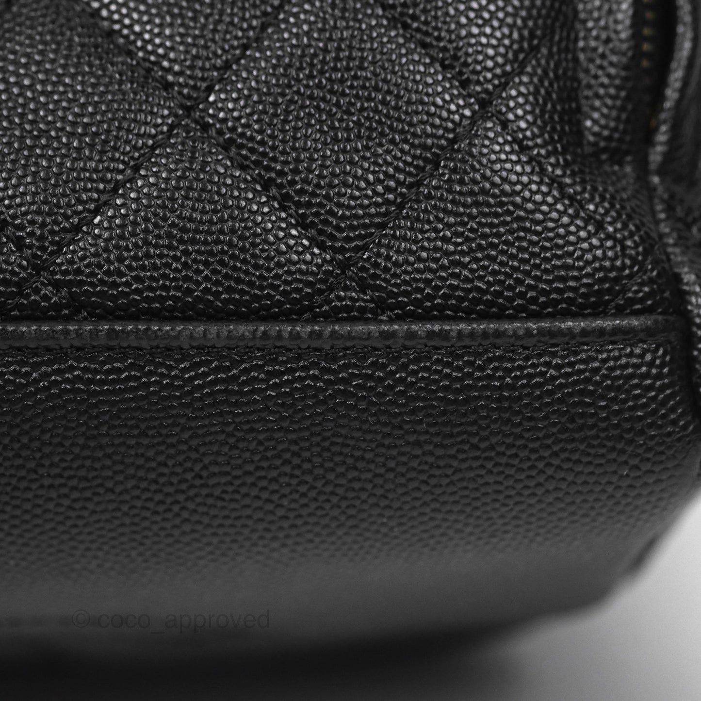 Chanel Small Quilted Filigree Backpack Black Caviar Aged Gold Hardware