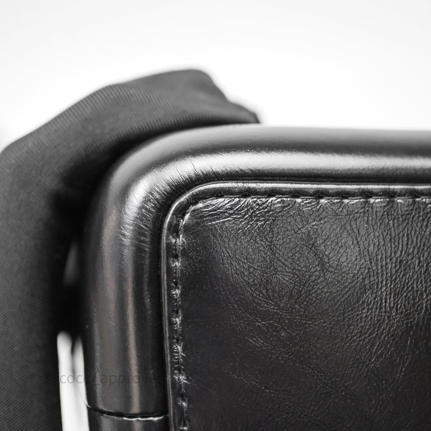 Chanel Small Gabrielle Backpack Quilted Black Aged Calfskin
