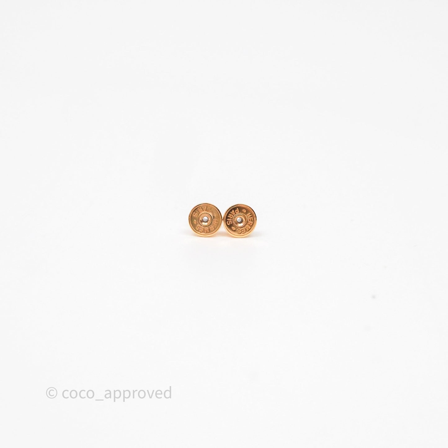 Hermes Mini Pop H Earrings Blanc Rose Gold