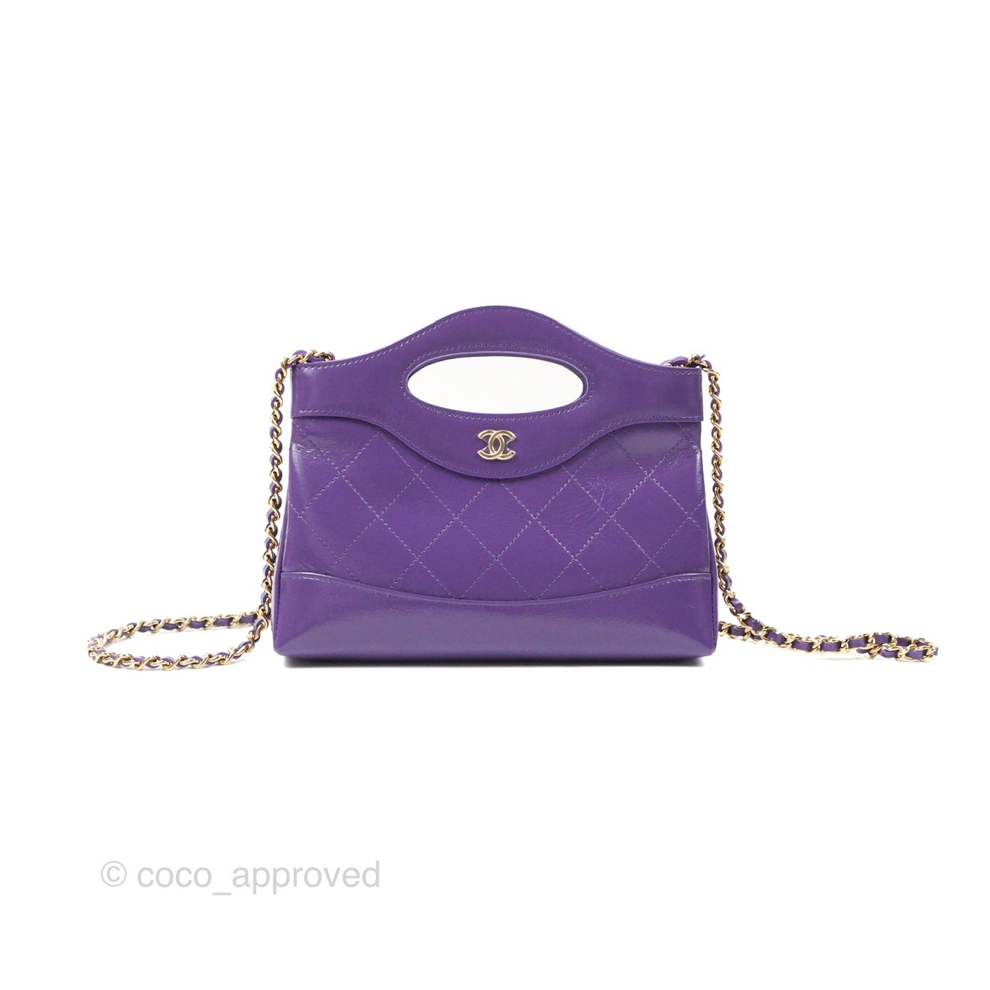 Chanel Nano 31 Purple Gold Hardware 24C