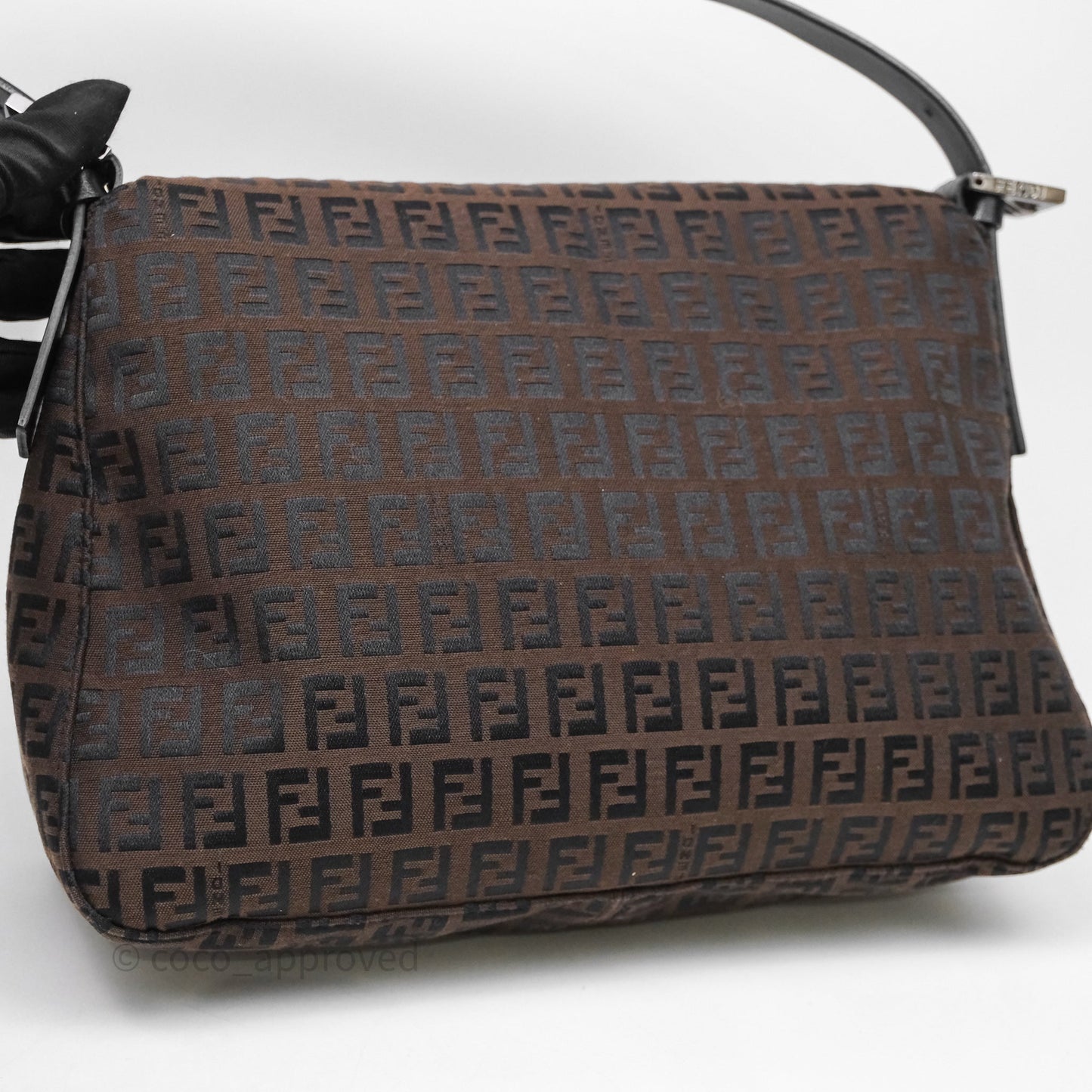 Fendi Vintage Mamma Baguette Bag Zucchino Dark Brown/ Black