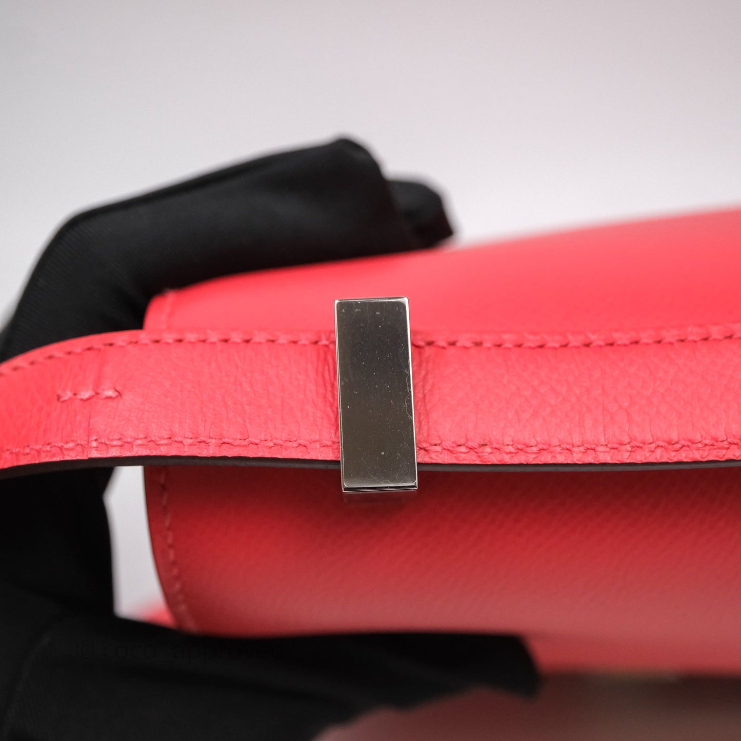 Hermès Constance 24 Rose Jaipur T5 Epsom Palladium Hardware