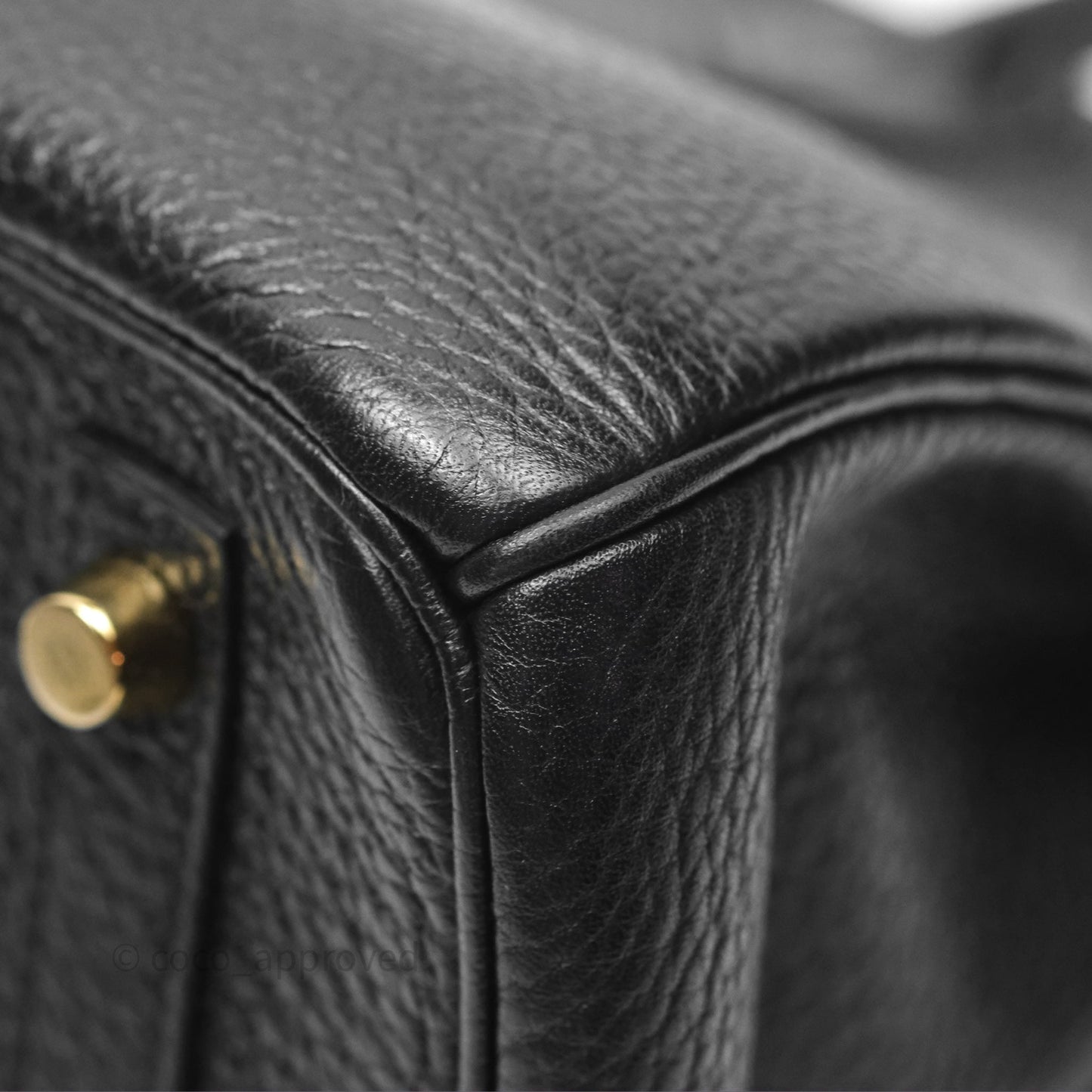 Hermès Birkin 30 Retourne Noir 89 Clemence Gold Hardware