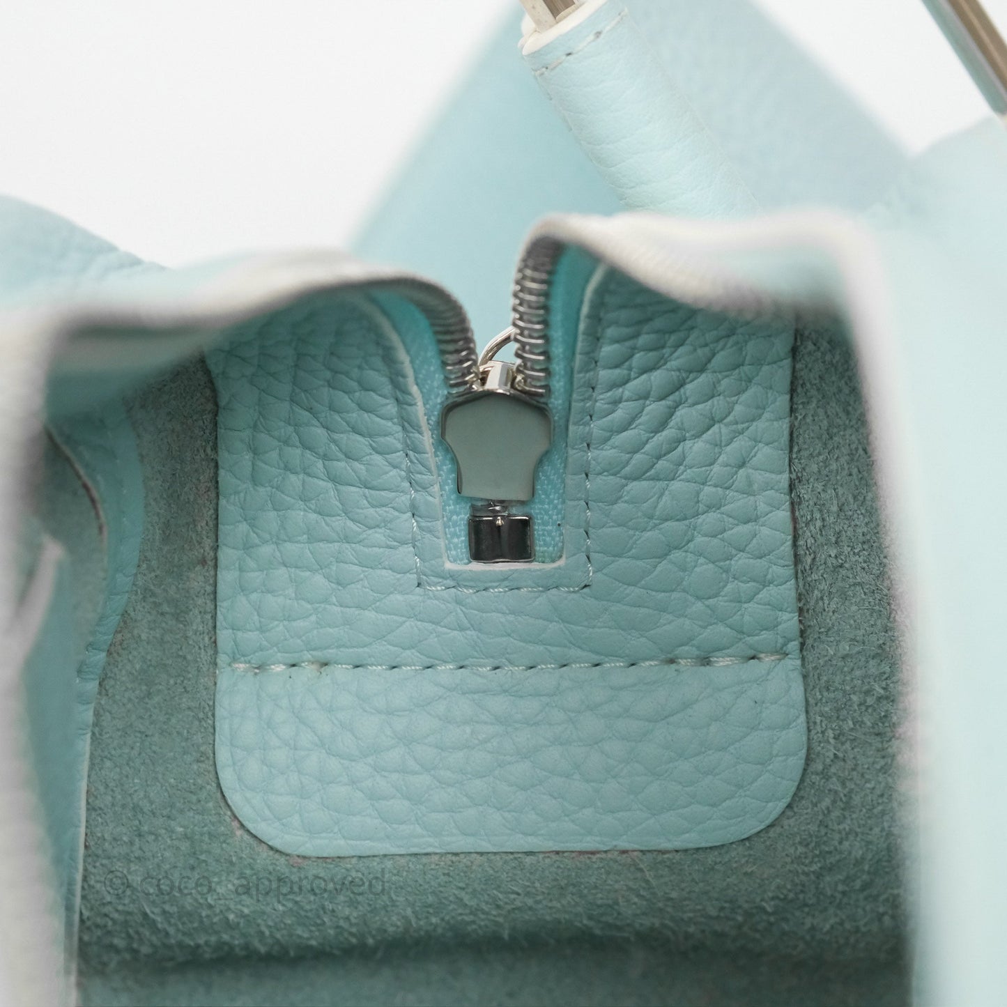Delvaux Cool Box Mini Taurillon Soft Grained Calfskin Celadon