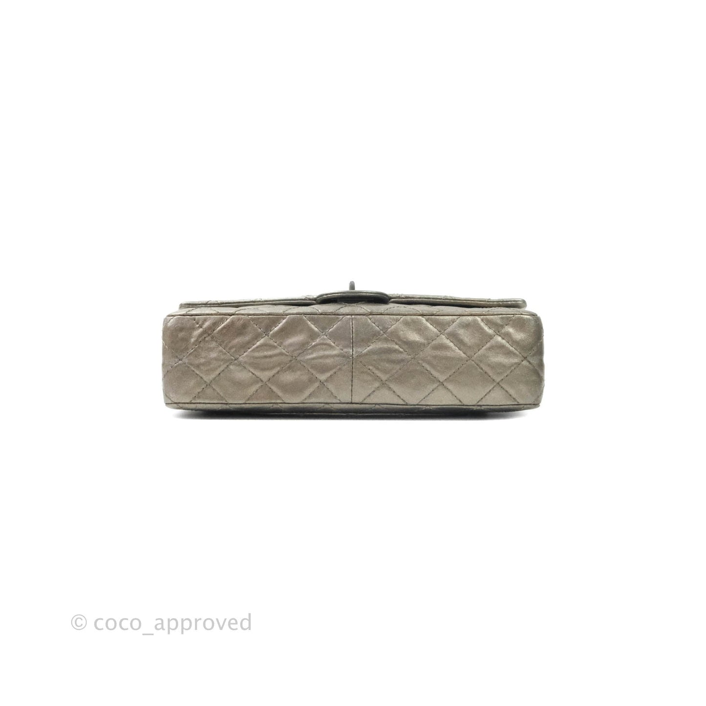 Chanel Quilted Reissue 226 Metallic Aged Calfskin Gun Metal Hardware