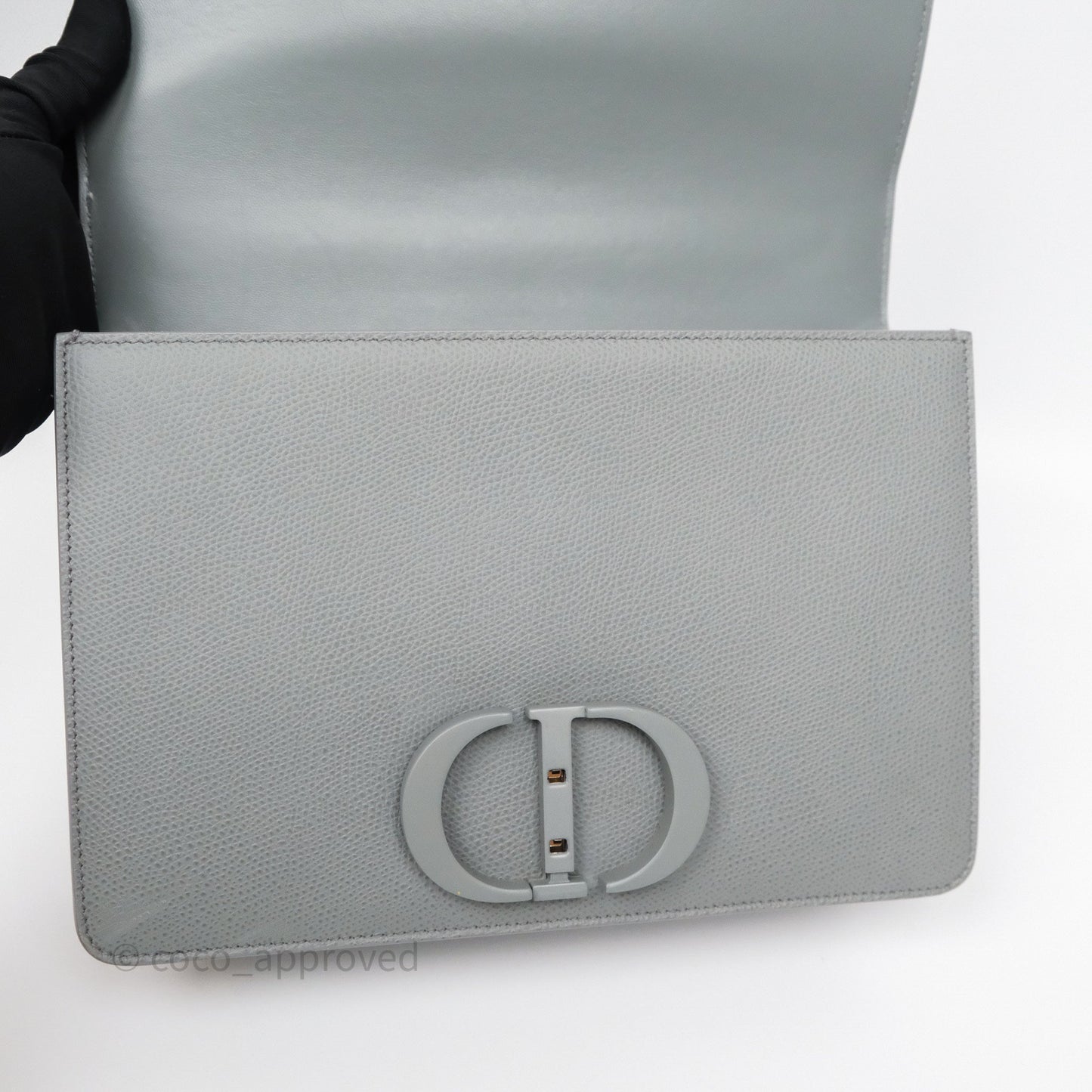 Dior 30 Montaigne Bag Grey Ultra Matte Grained Calfskin