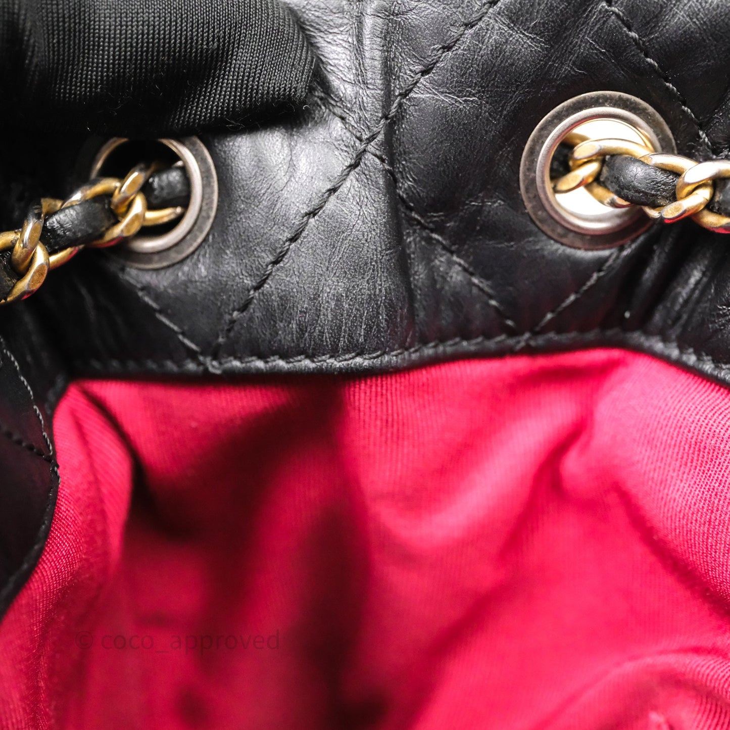 Chanel Small Gabrielle Backpack Black Aged Calfskin