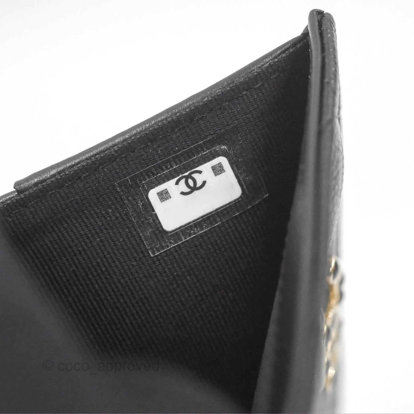 Chanel Small Wallet Black Caviar 23K