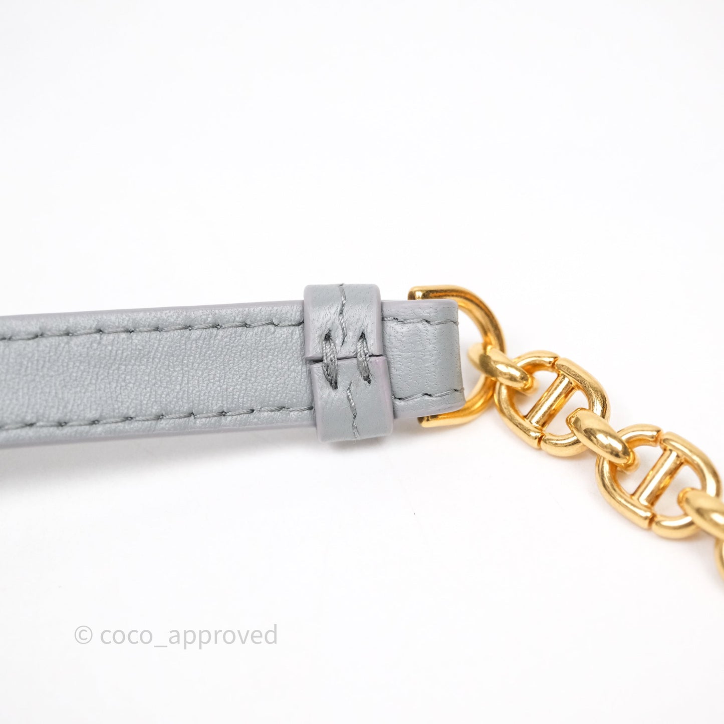 Christian Dior Mini Caro Bag Grey Macrocannage