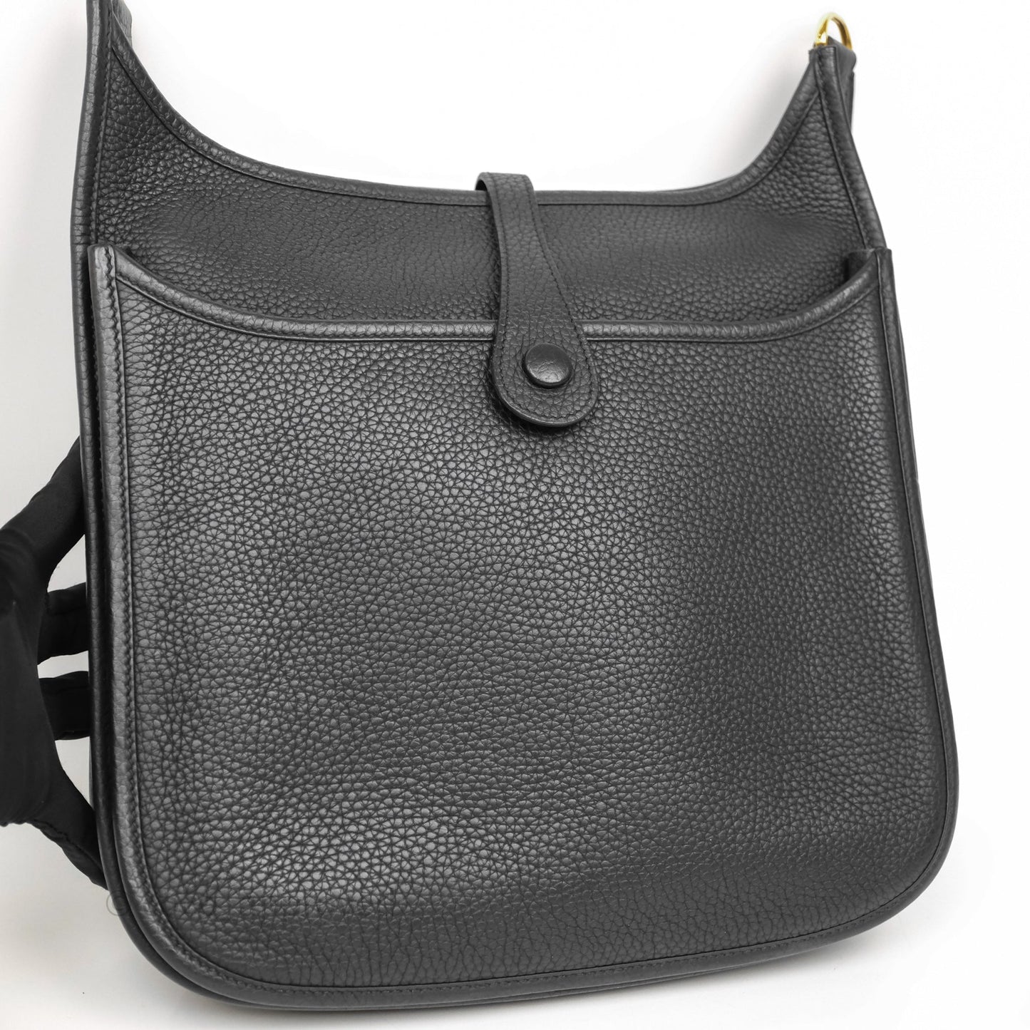 Hermes Evelyne III 29 Black Clemence Gold Hardware