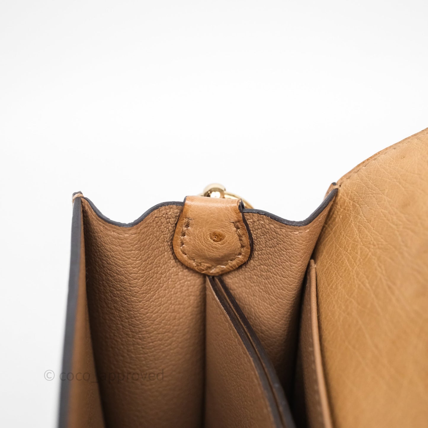 Hermès Roulis Mini 18 Chai 0M Ostich Gold Hardware