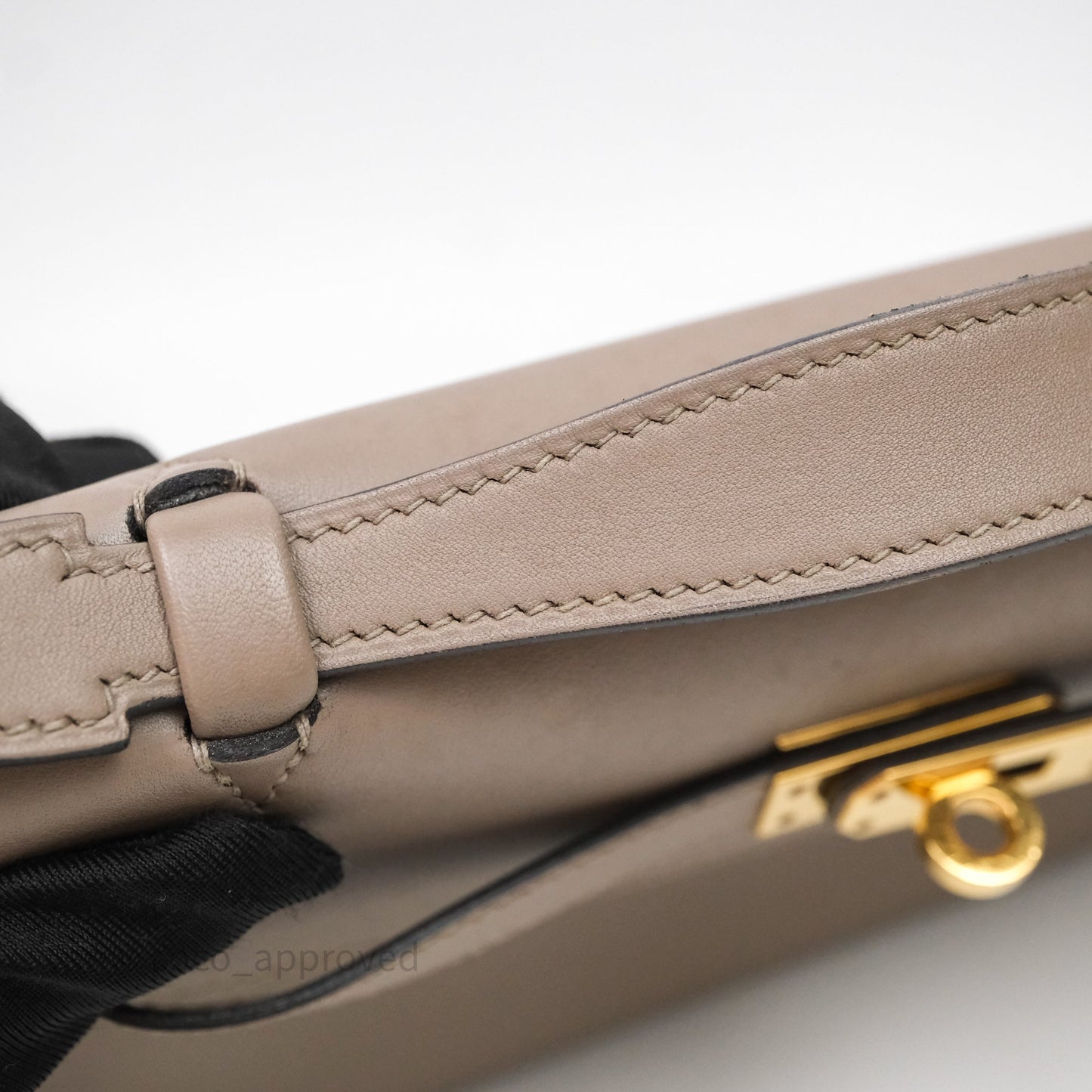 Hermès Kelly Pochette Gris Asphalte M8 Swift Gold Hardware