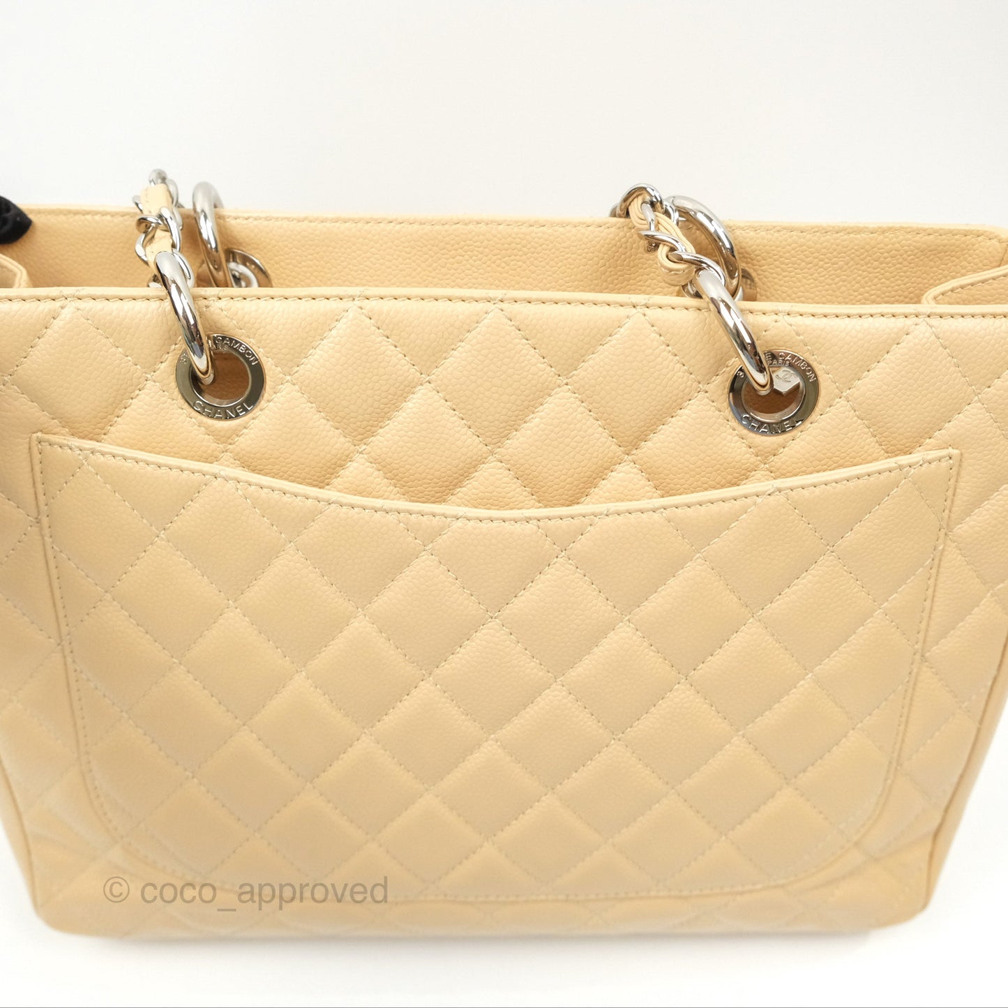 Chanel GST Beige Caviar Silver Hardware
