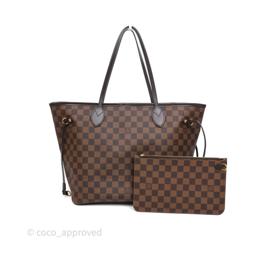 Louis Vuitton Neverfull MM Tote Bag Damier Ebene Canvas