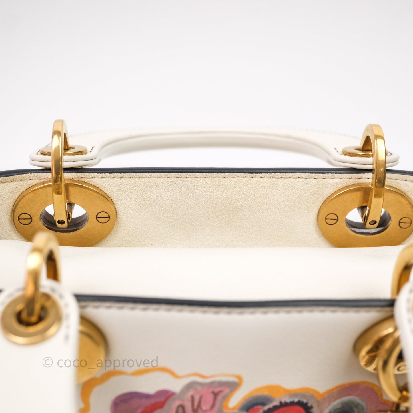 Christian Dior Mini Lady Dior Niki De Saint Phalle Calfskin White