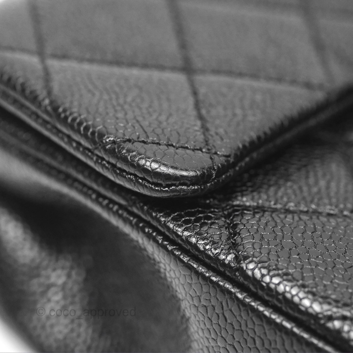Chanel Quilted Mini Square Flap Bag So Black Caviar Incognito
