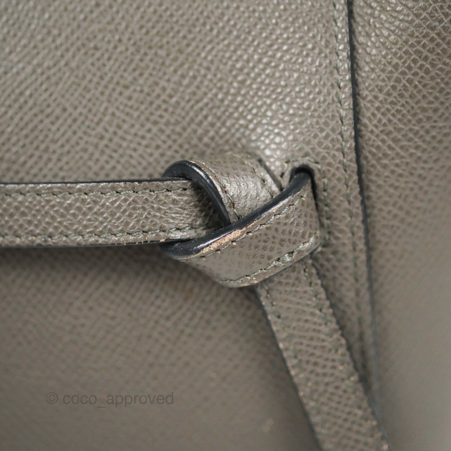 Celine Nano Belt Bag Grey Grained Calfskin Gold Hardware
