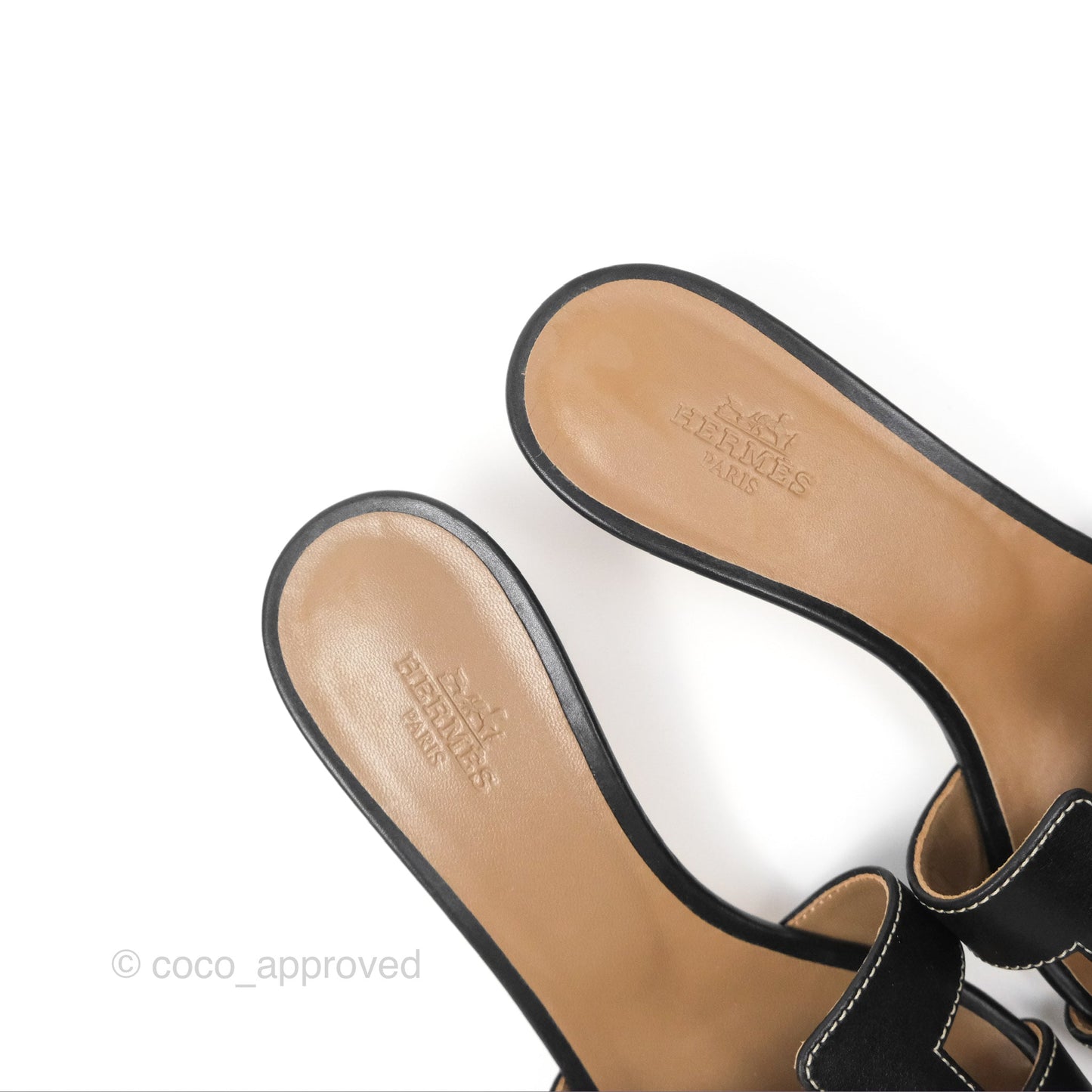 Hermès Oasis Black Sandals Size 35.5