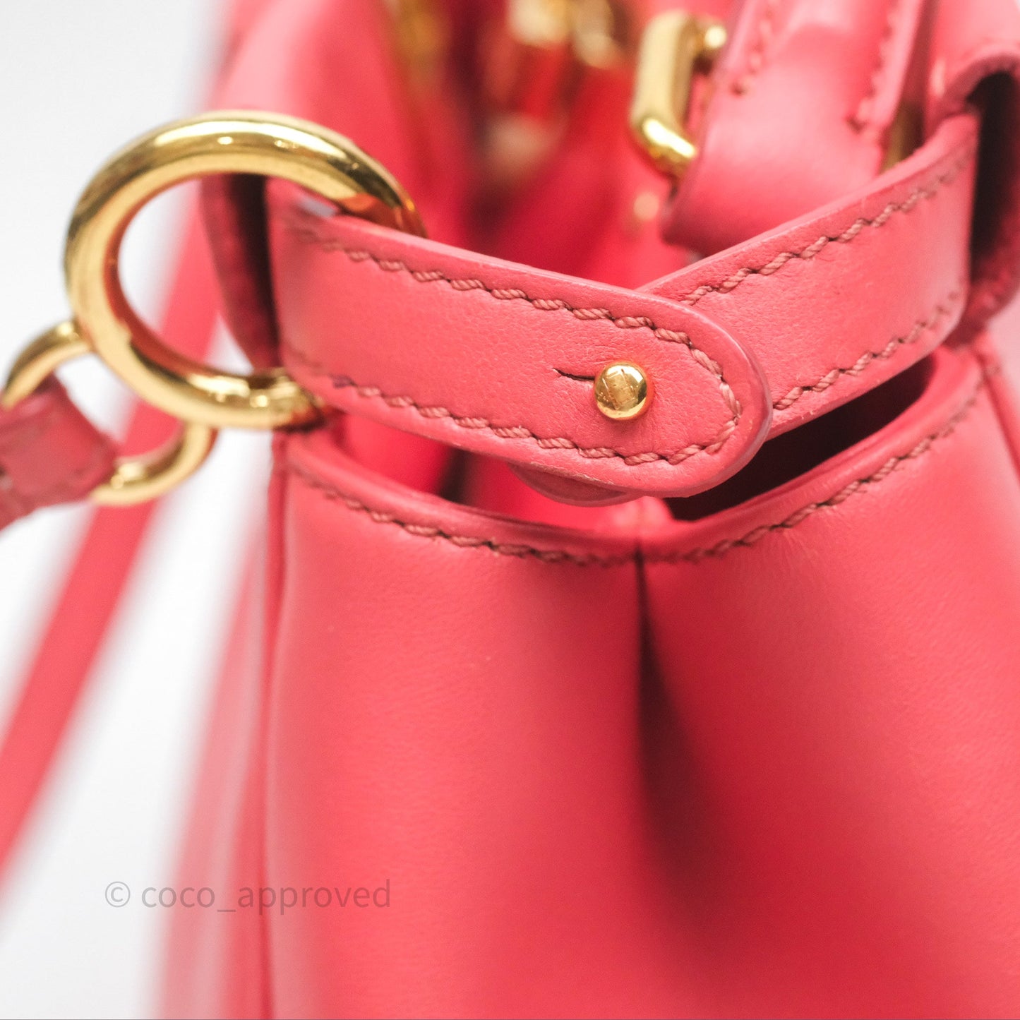 Fendi Nappa Mini Peekaboo Bag Hot Pink