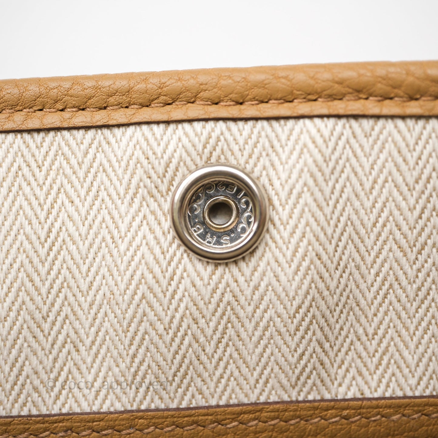 Hermès Garden Party 30 Biscuit 4B Veau Negonda Palladium Hardware