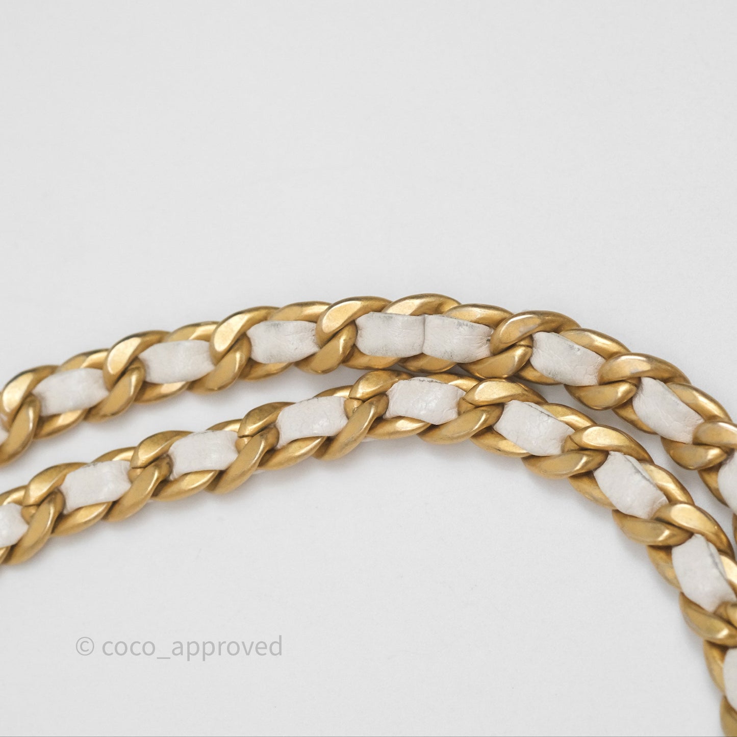 Chanel Large Quilted Sweet Classic Flap White Caviar Aged Gold Hardware