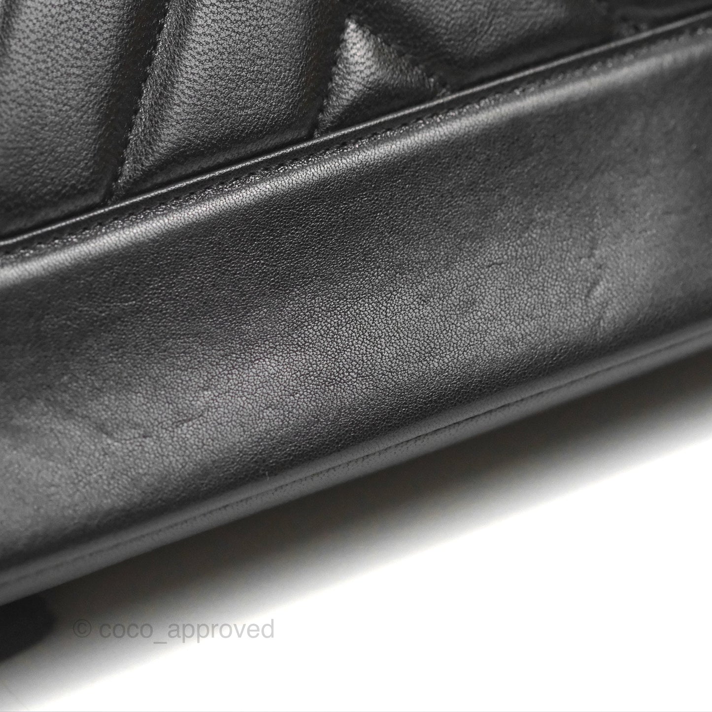 Chanel Chevron Mademoiselle Flap Bag Black Sheepskin Gold Hardware