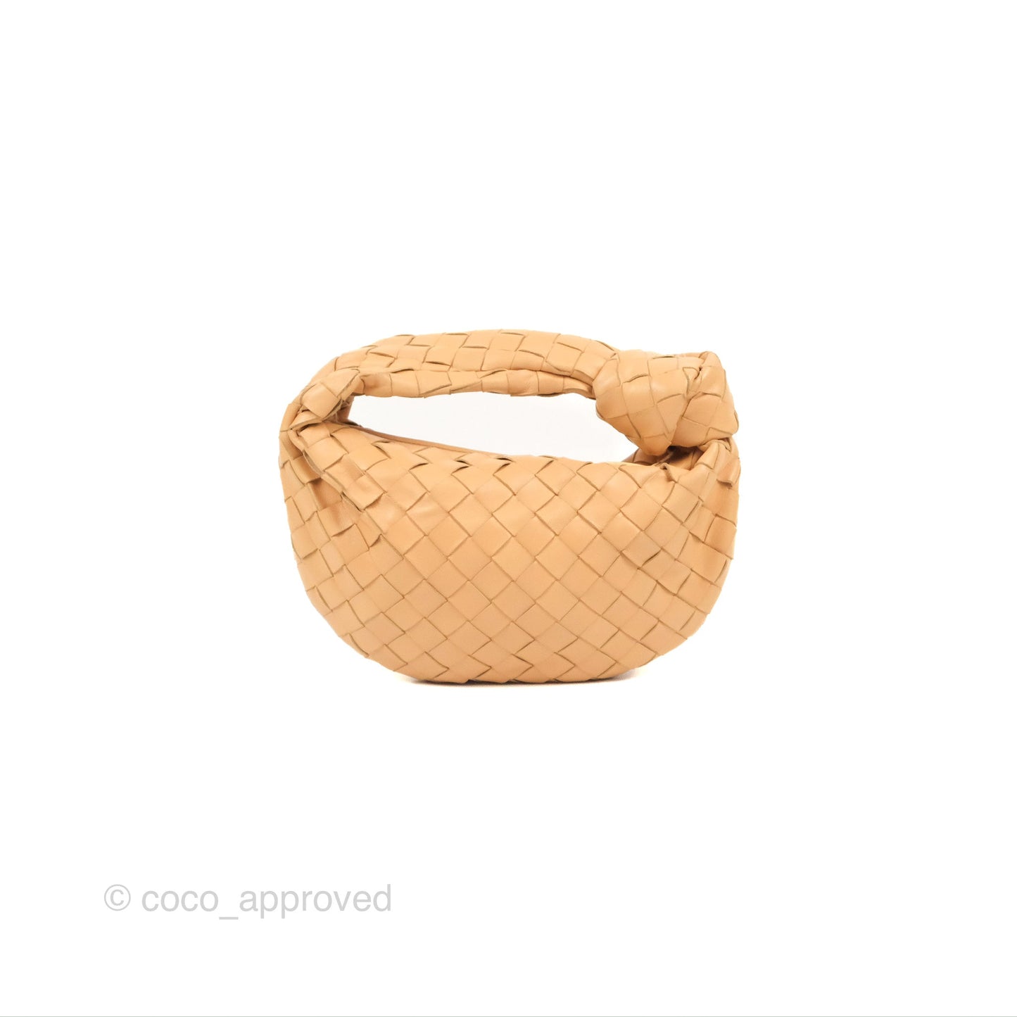 Bottega Veneta Intrecciato Mini Jodie Clutch Bag Beige Lambskin Gold Hardware