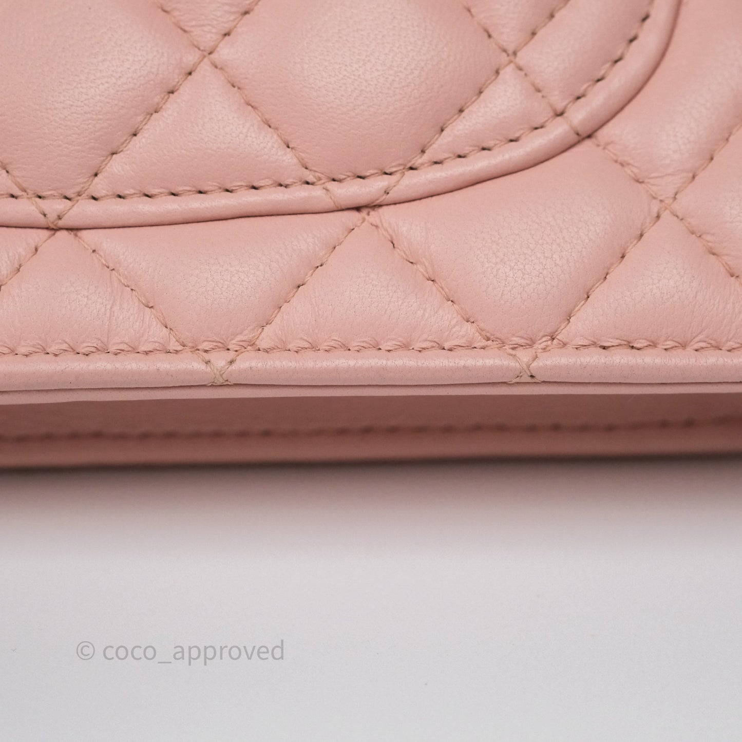 Chanel Camellia Crush Wallet on Chain WOC Pink Lambskin Aged Gold Hardware