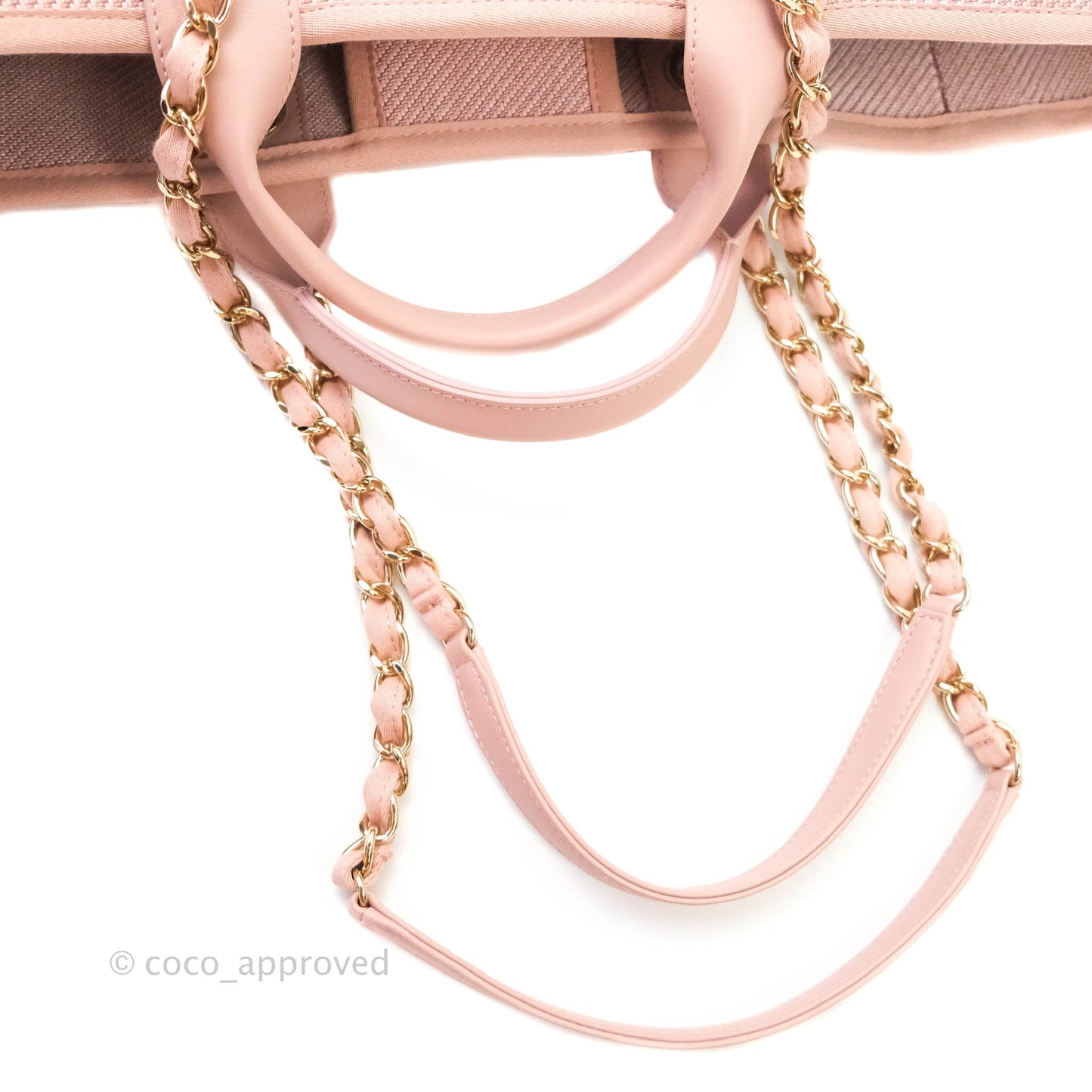 Chanel Large Deauville Pink Canvas 20A