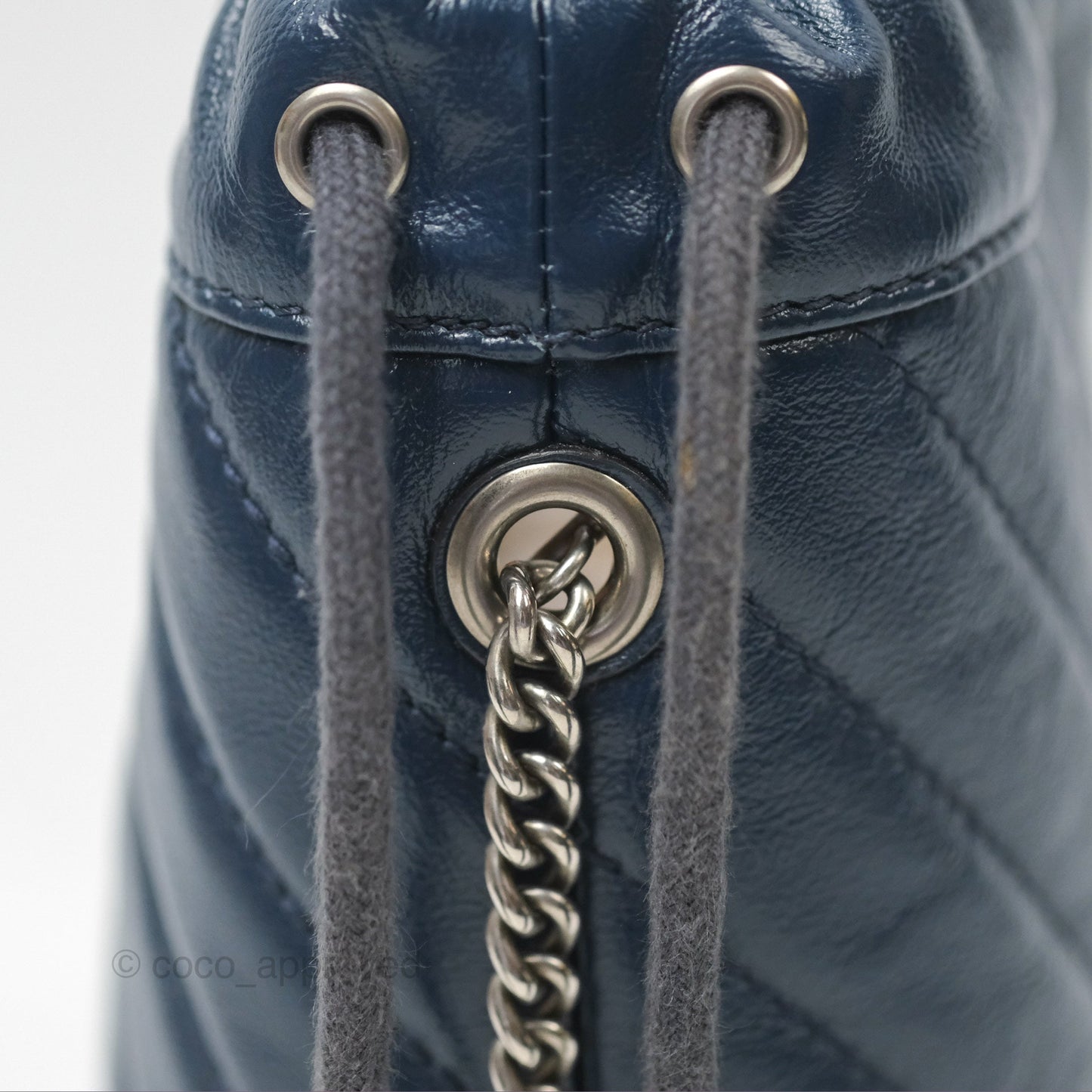 Gucci Mini GG Marmont Leather Bucket Bag Navy