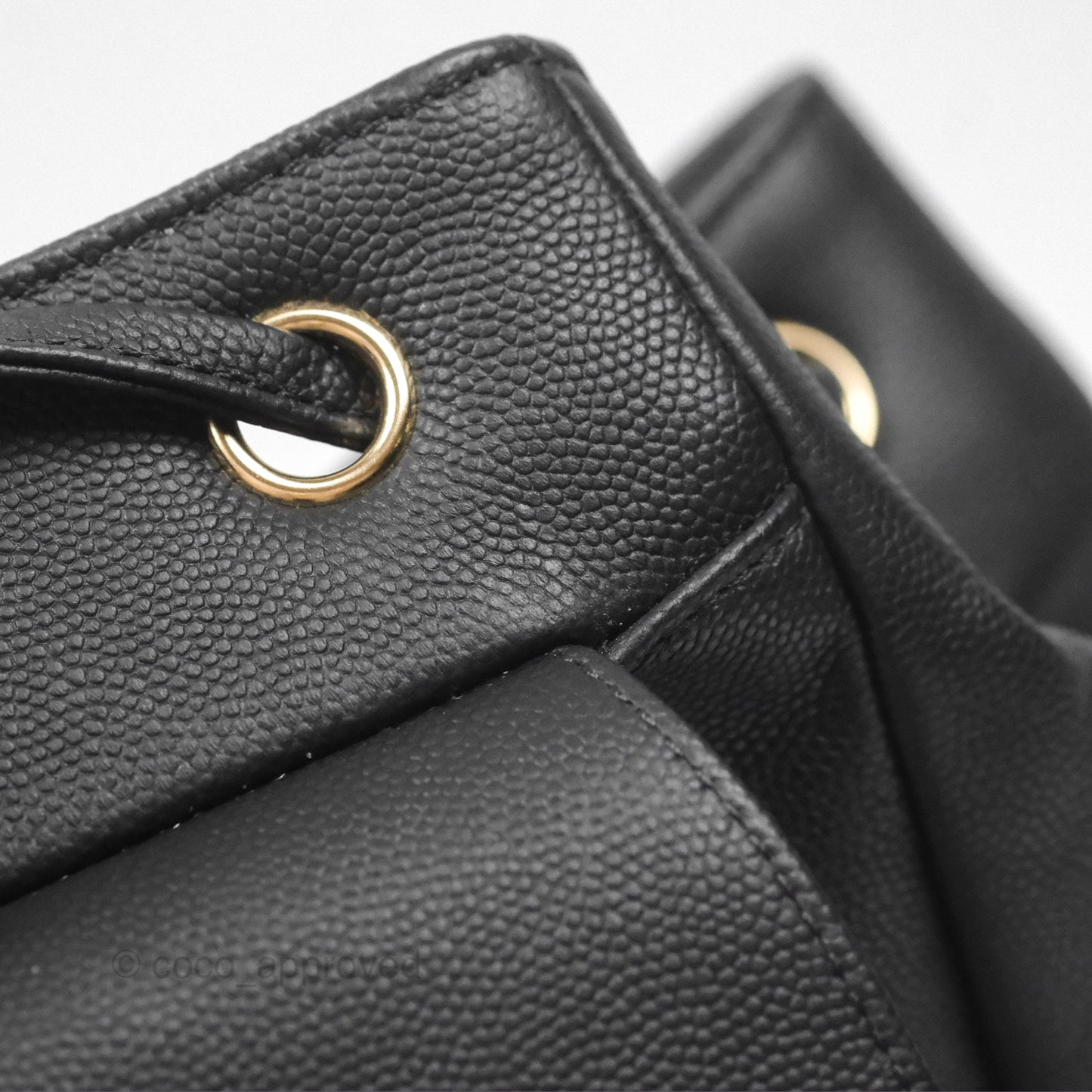 Chanel Quilted Business Affinity Backpack Black Caviar Gold Hardware